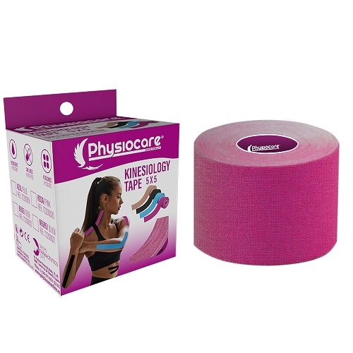 PHYSIOCARE KINESIOLOGY TAPE ROSA 5MX5CM