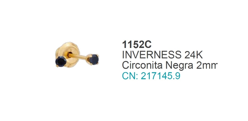 PENDIENTE 1152C CIRCONITA NEGRA 2M