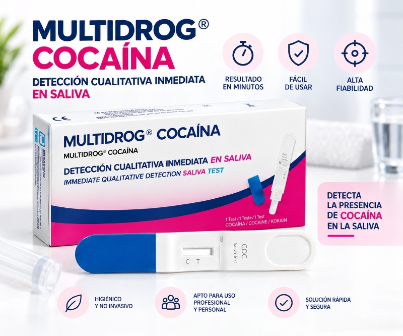 TEST DETECCION COCAINA SALIVA 1 CASETTE